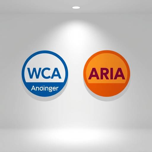 Logo de WCAG y ARIA, estándares de accesibilidad web.