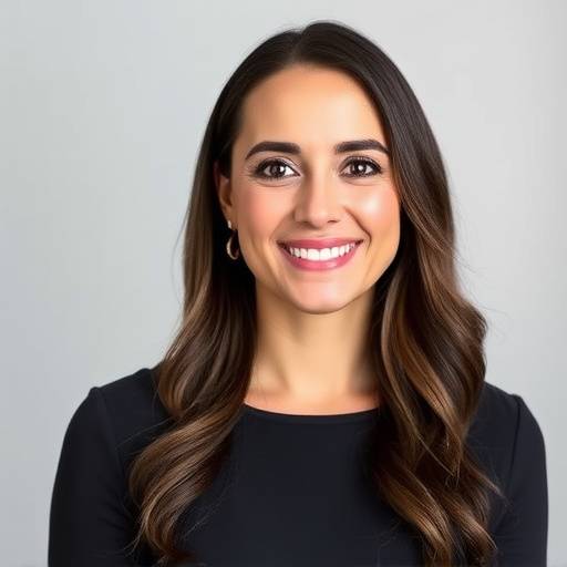 Retrato de Isabel Flores, Jefa de Producción, con una expresión profesional y confiada.